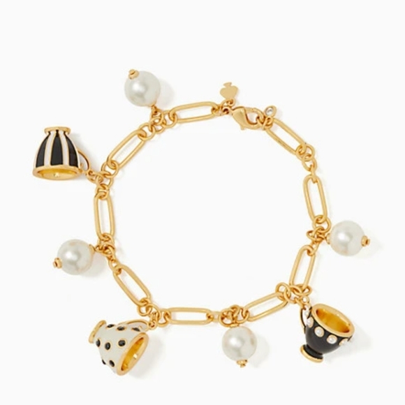 kate spade Jewelry - NWT Kate Spade Alice in Wonderland Tea Time charm bracelet
